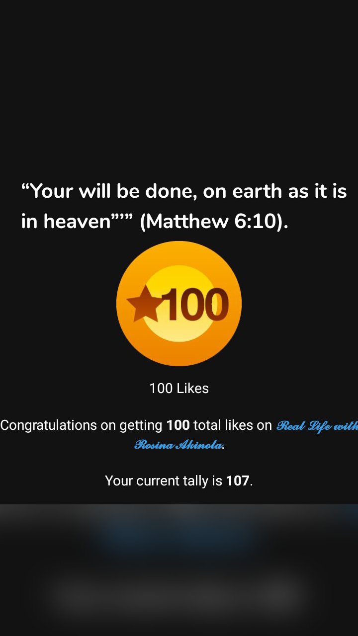 “Your will be done, on earth as it is in heaven”’” (Matthew 6:10).

